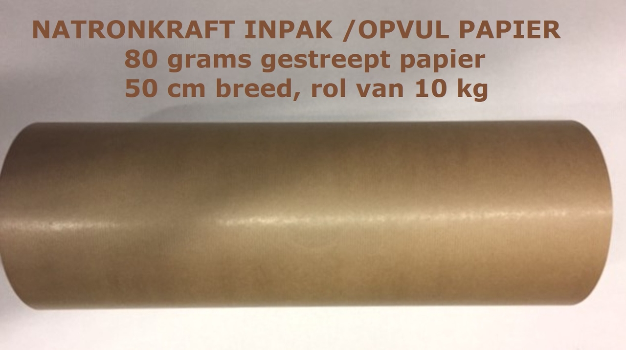 natronkraft inpakpapier rol van 50 cm breed Brievenbusdoosjes en luchtkussen