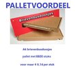 Pallet 6600 brievenbusdozen A6 bruin € 0,14 p.st