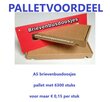 Pallet 6300 brievenbusdozen A5 bruin € 0,15 p.st.