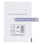 Luchtkussenenveloppen A1 / A11, doos 200 stuks, 100x165 mm, WIT