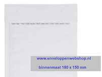 Luchtkussenenveloppen vierkant CD formaat, doos van 100 stuks, WIT