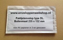 Paklijstenveloppen DL Blanco doos 1000st