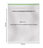 Gripzakjes 100 x 150 mm met ponsgat. Doos van 1000 st.