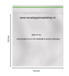 Gripzakjes 160 x 230 mm met ponsgat. Bundel van 100 st.